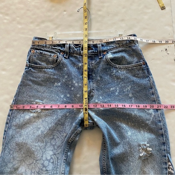Levis Vintage Jeans Waist 29 30 Womens Size 8 10 Handnade Upcycled Levi’s Rare - Picture 8 of 14